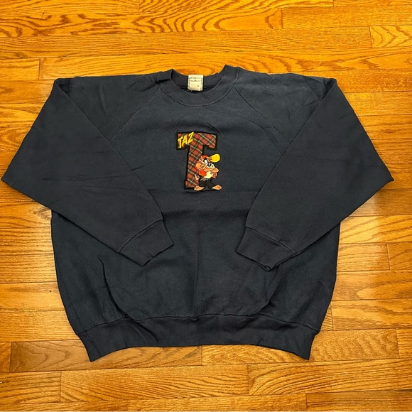 Vintage 1997 Looney Tunes Tasmanian Devil Crewneck sweatshirt size XL - Picture 2 of 4